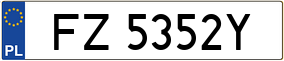 Trailer License Plate